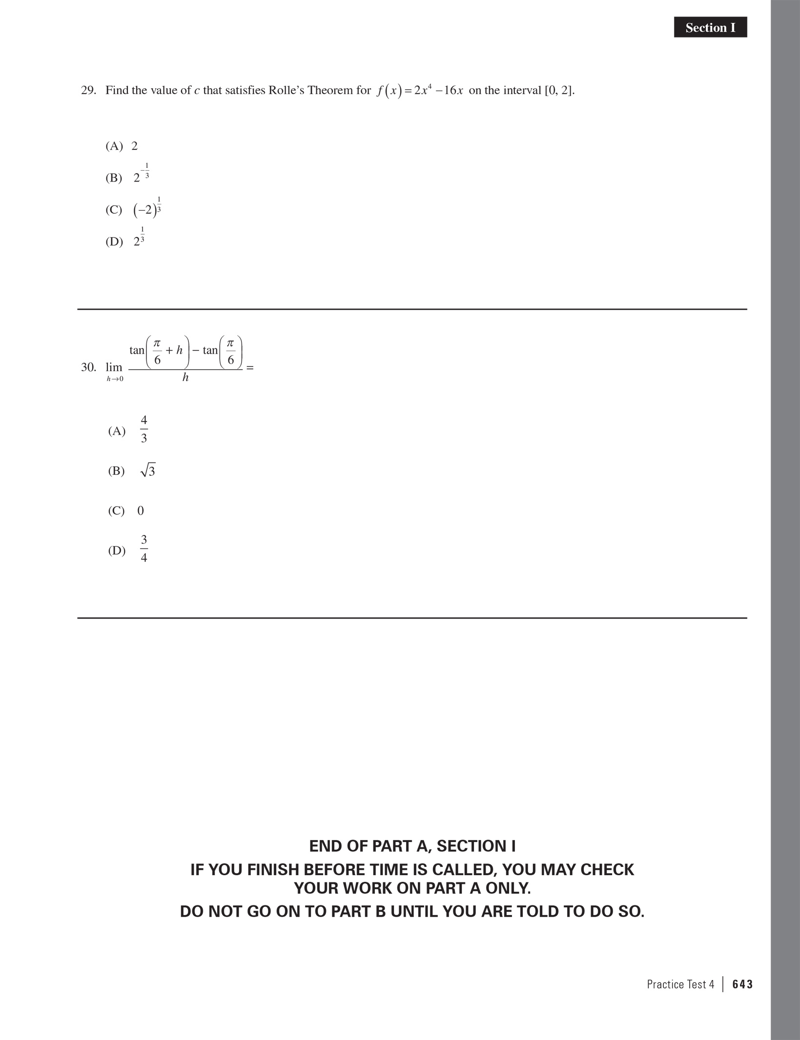 Extended ebook content for Cracking the AP Calculus AB Exam 2019